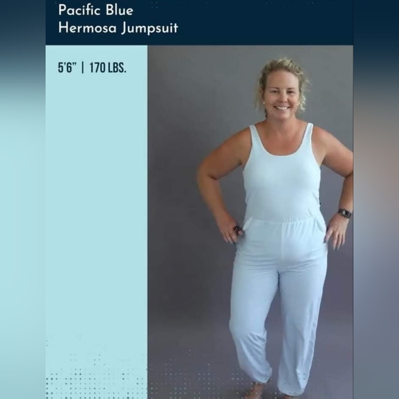 Zyia Active Pacific Blue Hermosa Jumpsuit NWOT Size L - Picture 3 of 8